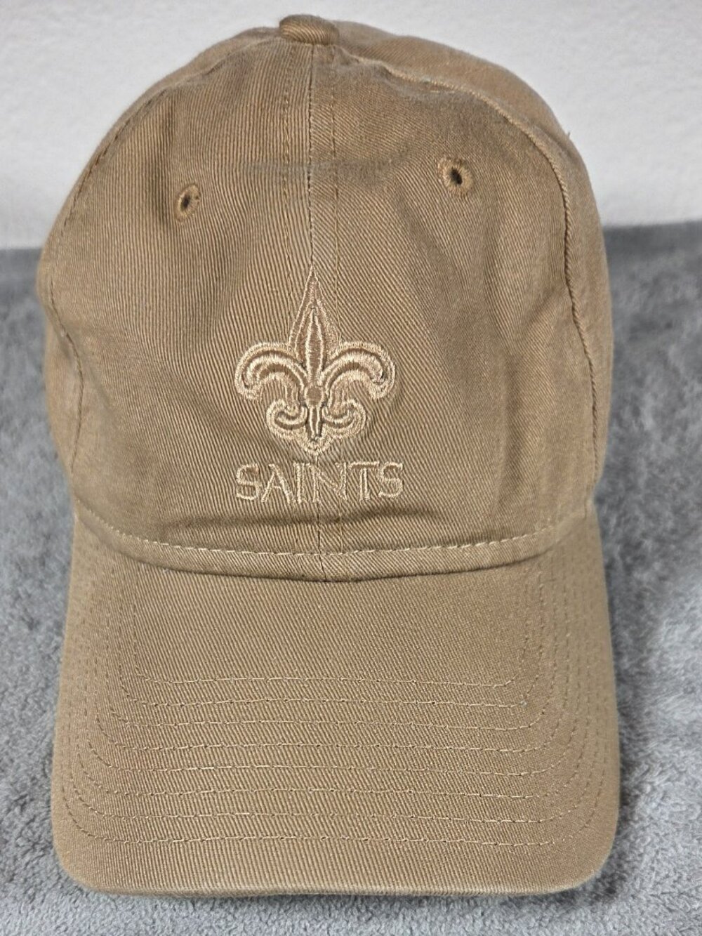 Women New Era 9TWENTY New Orleans Saints Hat Tan Khaki Slouch Dad Cap NFL